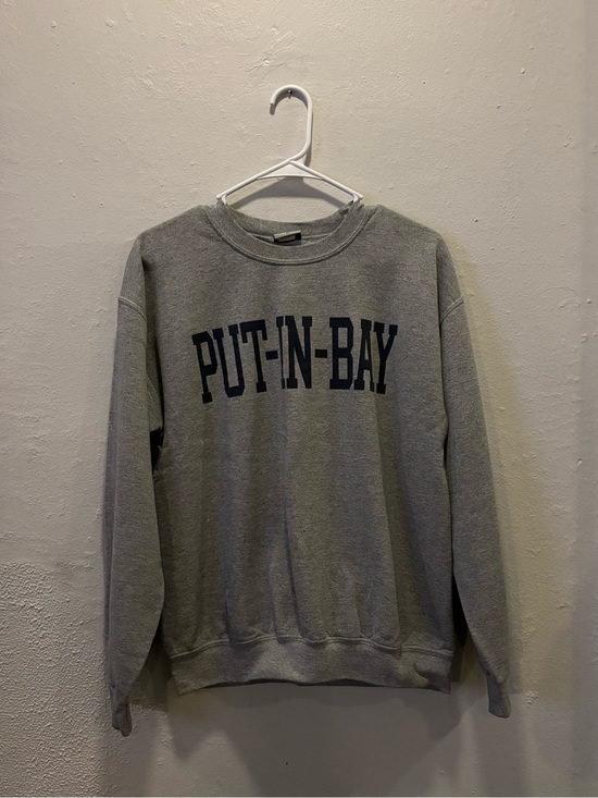 MV Sport Other - MV Sport Gray Crewneck Sweatshirt with Navy PUT‑IN‑BAY Lettering